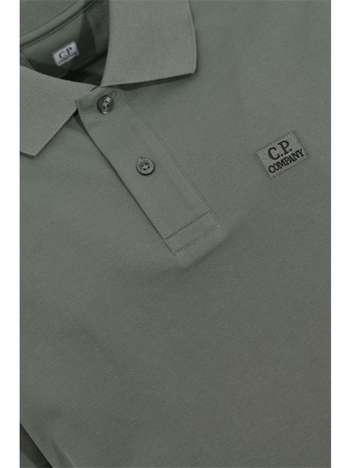 Polo in piquet di cotone con logo ricamato C.P. COMPANY | 20CMPL721A 005263W668
